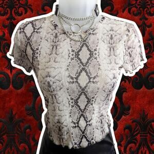 Garage snakeskin mesh top